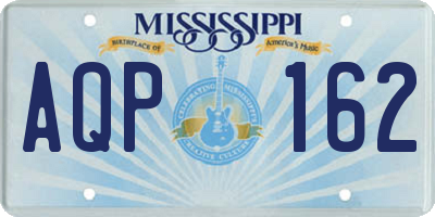MS license plate AQP162