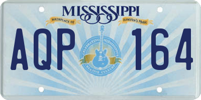 MS license plate AQP164