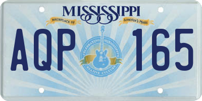 MS license plate AQP165