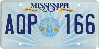 MS license plate AQP166