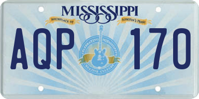 MS license plate AQP170