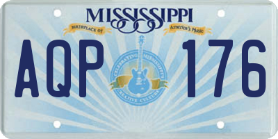 MS license plate AQP176
