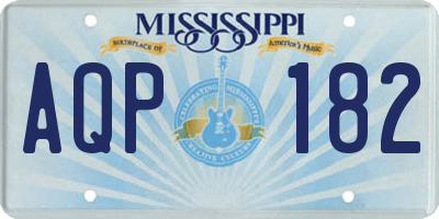 MS license plate AQP182