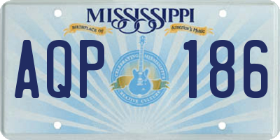 MS license plate AQP186