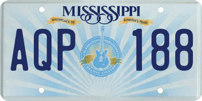 MS license plate AQP188