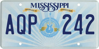 MS license plate AQP242