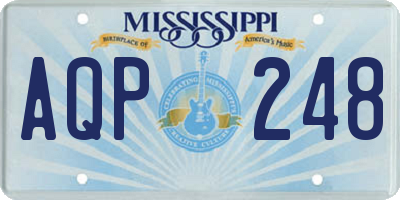MS license plate AQP248