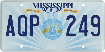 MS license plate AQP249
