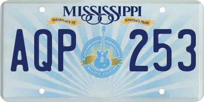 MS license plate AQP253