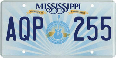 MS license plate AQP255