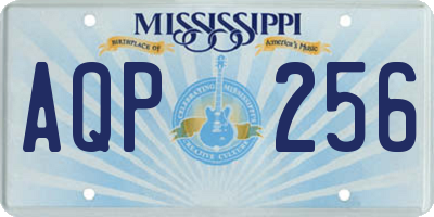 MS license plate AQP256