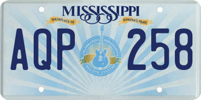 MS license plate AQP258