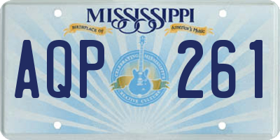 MS license plate AQP261