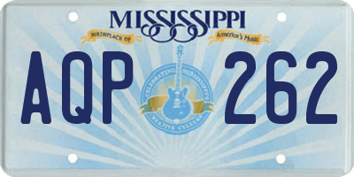 MS license plate AQP262