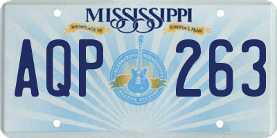 MS license plate AQP263