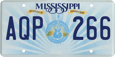 MS license plate AQP266