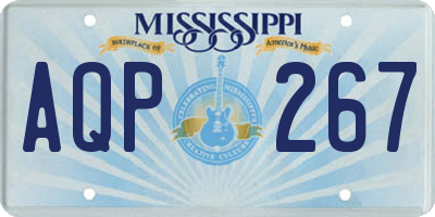 MS license plate AQP267