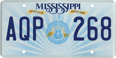MS license plate AQP268