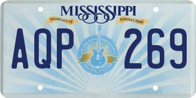 MS license plate AQP269