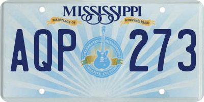 MS license plate AQP273