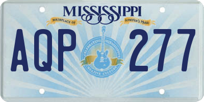 MS license plate AQP277