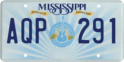 MS license plate AQP291