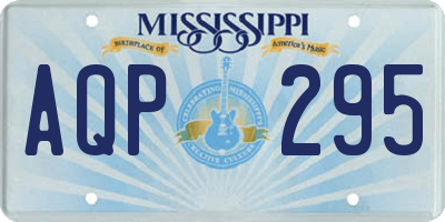 MS license plate AQP295