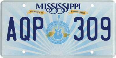 MS license plate AQP309