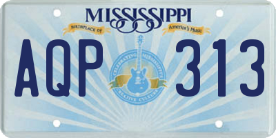 MS license plate AQP313