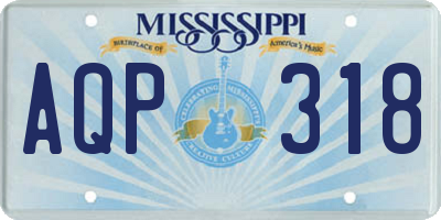 MS license plate AQP318