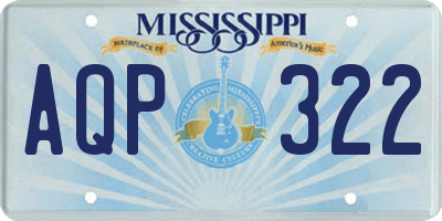 MS license plate AQP322