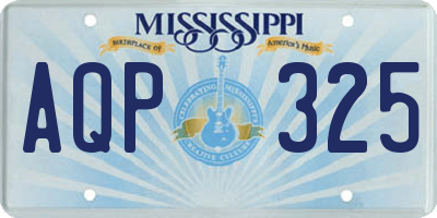 MS license plate AQP325