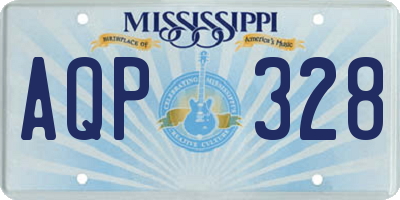 MS license plate AQP328