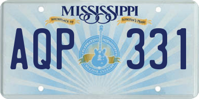 MS license plate AQP331
