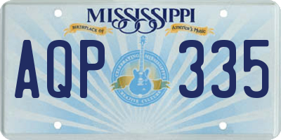 MS license plate AQP335