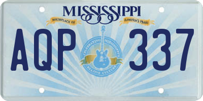 MS license plate AQP337