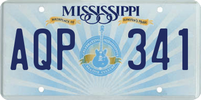 MS license plate AQP341