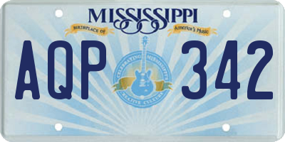 MS license plate AQP342