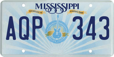 MS license plate AQP343