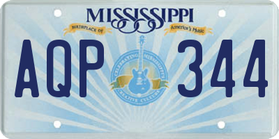 MS license plate AQP344