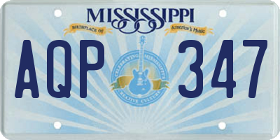 MS license plate AQP347