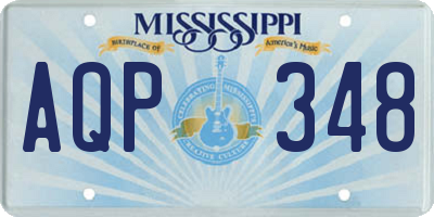 MS license plate AQP348