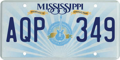 MS license plate AQP349