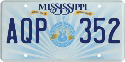 MS license plate AQP352