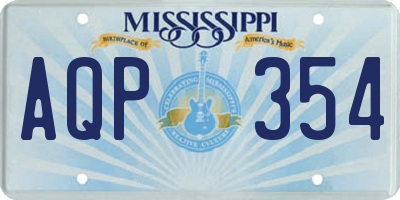 MS license plate AQP354