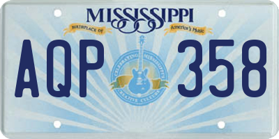 MS license plate AQP358