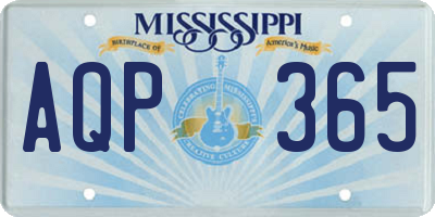 MS license plate AQP365