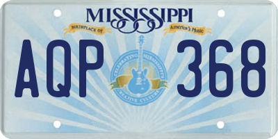 MS license plate AQP368