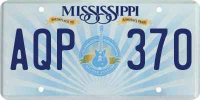 MS license plate AQP370