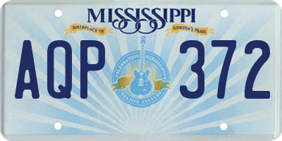 MS license plate AQP372